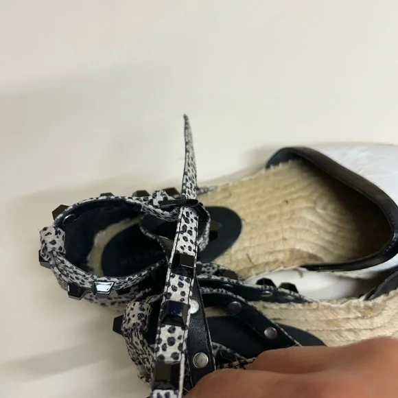 Rebecca Minkoff Stylish Black and White Espadrilles